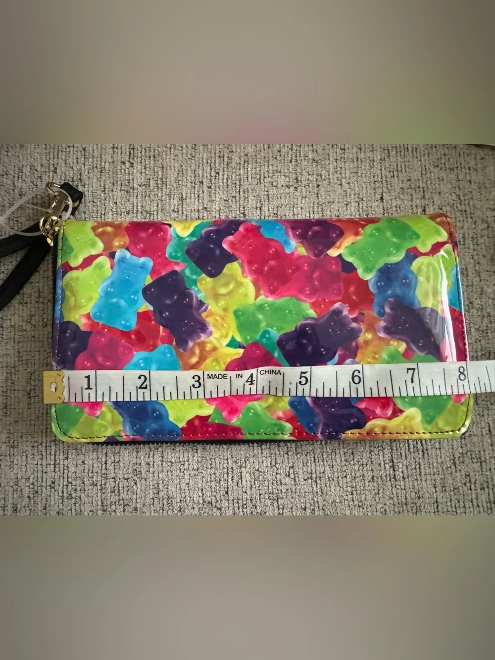 Betsey Johnson Rainbow Gummy Bear Print  Wallet